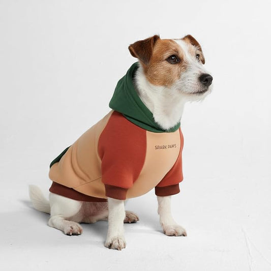 Spark Paws Dog Hoodie – Premium Dog Sweater for Small, Medium, and Large Dogs | Warm Outfits for French Bulldogs, Pitbull, Puppy, Winter Jacket Alternative - Ranger - L