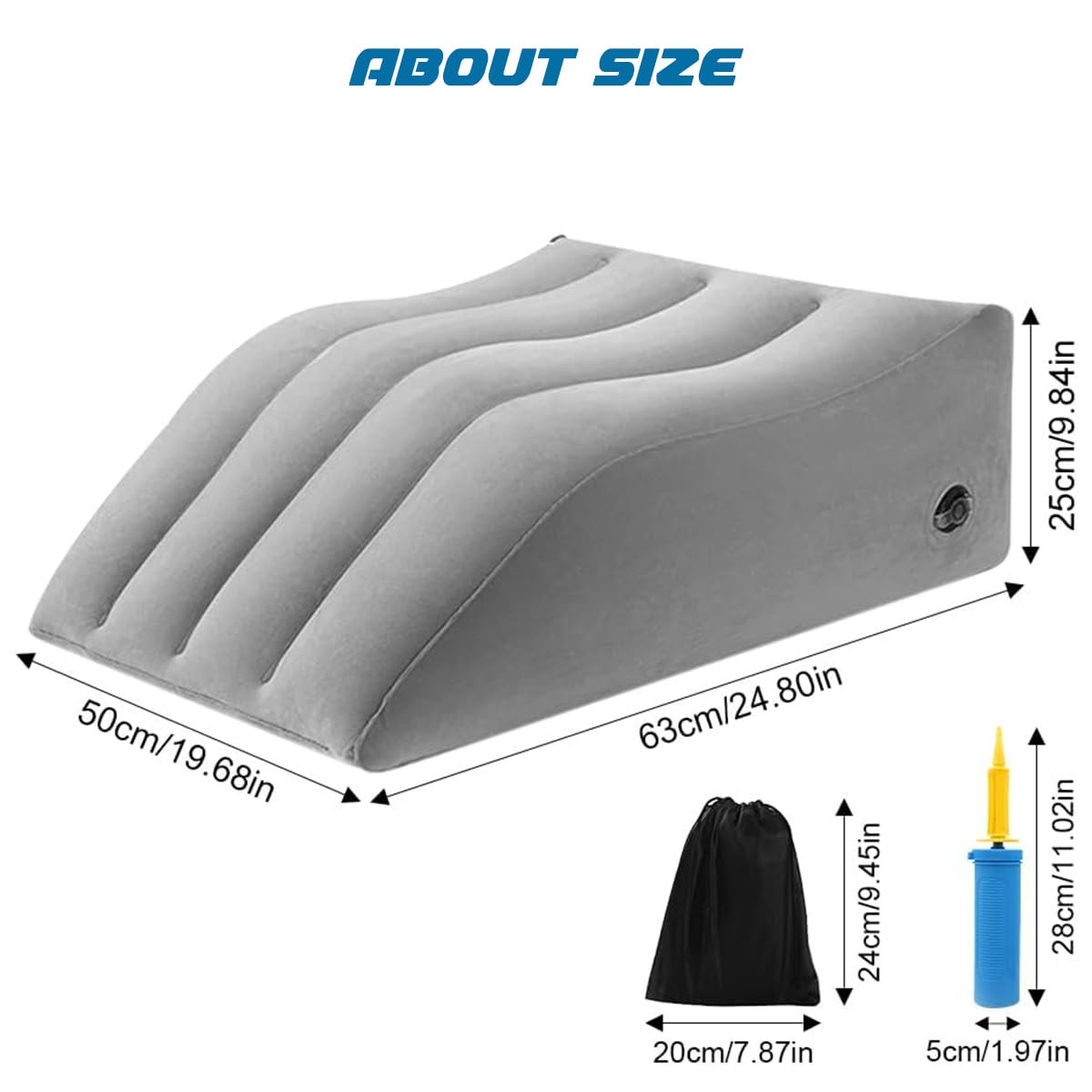 Gihunk Leg Elevation Pillows for After Surgery, Inflatable Leg Elevation Wedge Pillow for Sleeping, Portable Leg Wedge Pillow for Swelling, Leg Pillow for Knee Surgery Recovery