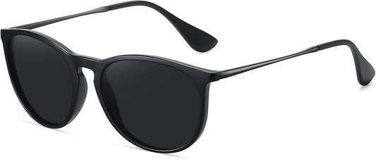 Retro sunglasses womens 2024 trendy round classic glasses
