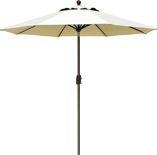EliteShade USA 10-Year-Non-Fading 9Ft Market Umbrella Patio Umbrella Outdoor Table Umbrella with Ventilation, Natural