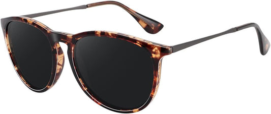 Retro sunglasses womens 2024 trendy round classic glasses