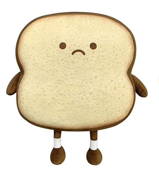 NatureMan Toast Bread Pillow,Funny Bread Shape Plush Toy Pillow, Small Cute Stuffed Plush Toast Sofa Pillow,Children's Adult Home Bedroom Decoration (Brown)