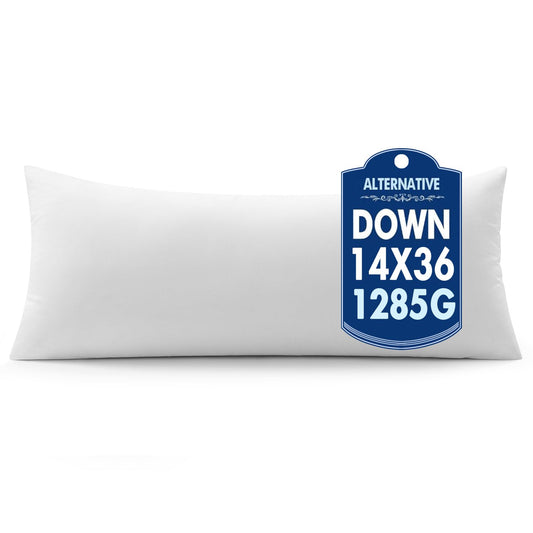 MIULEE 14x36 Synthetic Down Alternative Pillow Insert Decorative Throw Pillow 14 x 36 Inch Body Bed Sleeping Ultra Soft Fluffy Form for Sofa Couch Bed