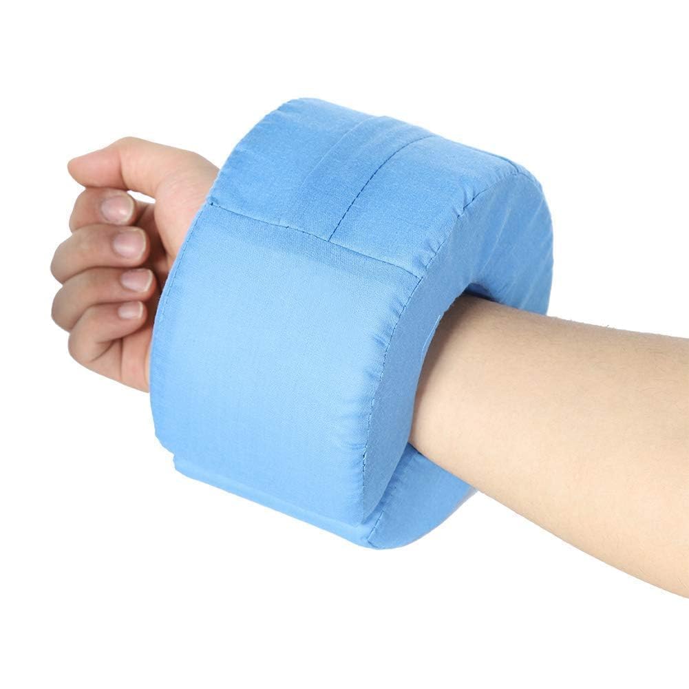 Beufee 2 PCS Foot Elevation Pillows, Blue Hand Ankle Foam Cushion Leg Hand Lifting Pillow Stabilizer with Ankle Heel Elevator Wedges Foot Support Pillow