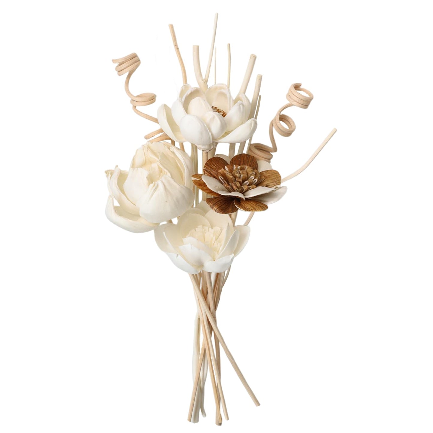 Reed Diffuser Sticks Set of 12, Natural Paper Material, Flower Diffusers for Home Bathroom and Bedroom Decor