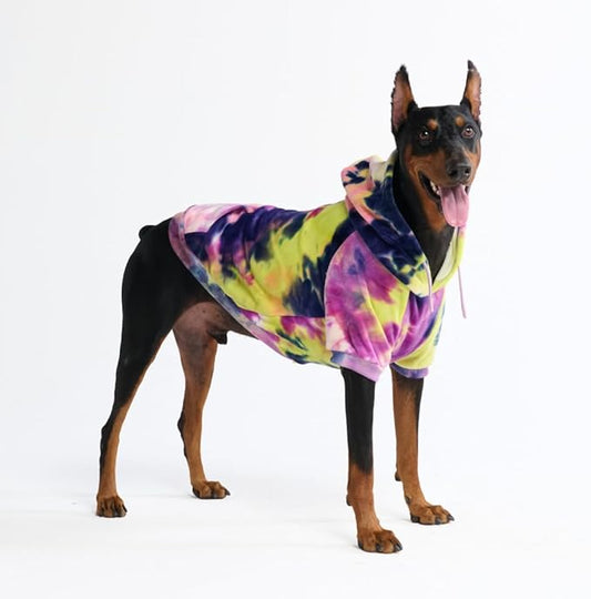 Spark Paws Dog Hoodie – Premium Dog Sweater for Small, Medium, and Large Dogs | Warm Outfits for French Bulldogs, Pitbull, Puppy, Winter Jacket Alternative - Berry Lemonade - 3XL
