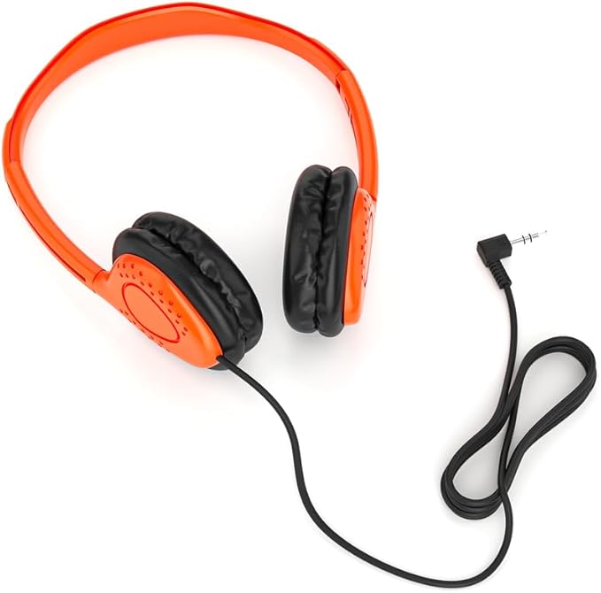 Maeline Kids Headphones for School Classroom K-12, Library, Museum, Travel, On Ear Stereo Headset with Adjustable Band & Faux Leather Cushions - 3.5mm Plug - 50 Pack - Multicolors