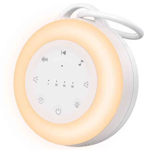 YGiTK Portable White Noise Machine for Baby & Adults, 24 Soothing Sounds Sleep Sound Machine with Night Light, Timer & Memory Function, USB Rechargeable Portable Sound Machine for Travel Home Office