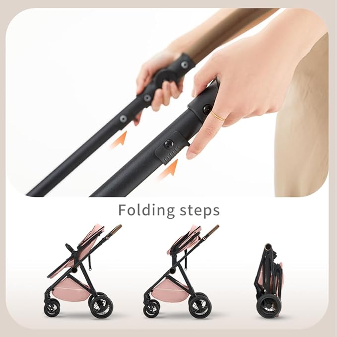 Premium High Chair Stroller: Reversible Seat for Bonding & Ultra-Smooth Fold (Black)