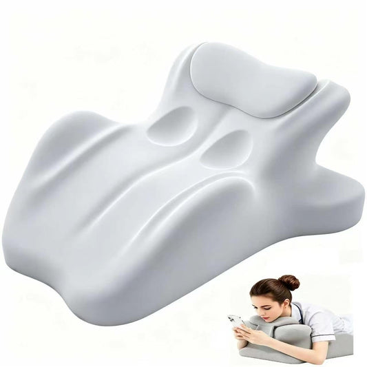 ASXMA Memory Foam Ergonomic Wedge Pillow for Sleeping, 27°Acid Reflux Relief .Elevation Bed Support Pillow for Back Pain, Post Surgery Recovery, Reading .with Removable Washable Cover(Grey)