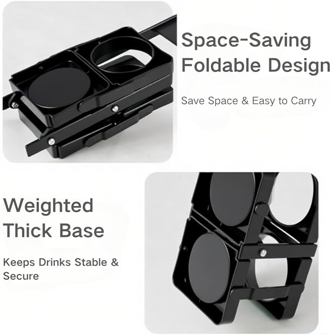 musbus Reusable Drink Carrier with Handle for Delivery Drivers, Portable Cup/Coffee Holder Accessories for Delivery, Foldable Drinks Caddy with Tray, Car Durable Plastic Festive Bottle, Vacation