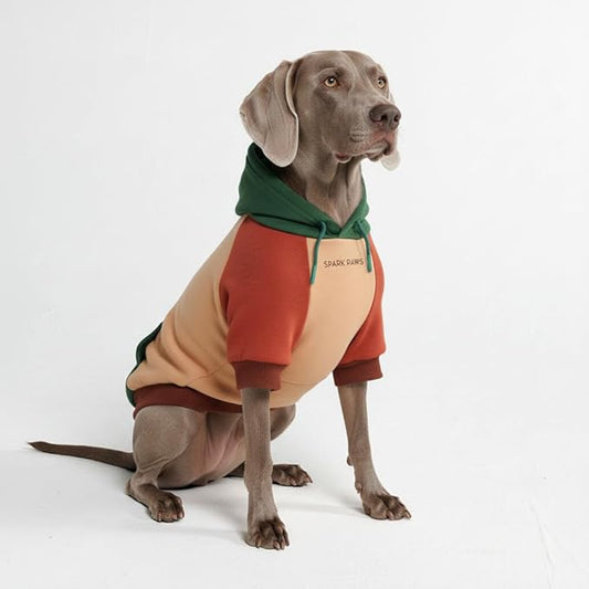 Spark Paws Dog Hoodie – Premium Dog Sweater for Small, Medium, and Large Dogs | Warm Outfits for French Bulldogs, Pitbull, Puppy, Winter Jacket Alternative - Ranger - 3XL