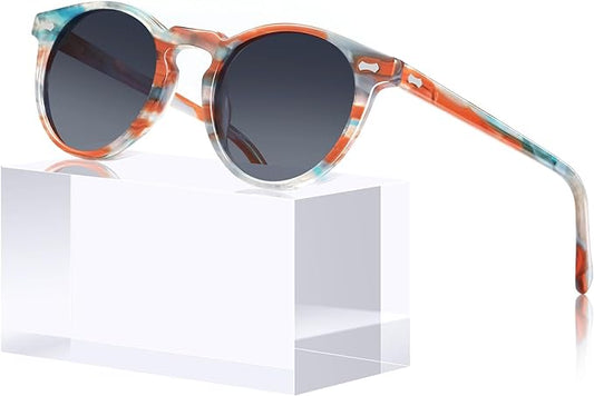 CARFIA Polarized Sunglasses for Women UV Protection Small Face Acetate Frame CA5288