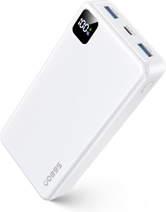 Portable Charger Power Bank, 56800mAh Portable Power Bank, PD 22.5 W Fast Charging Large Capacity Battery Pack for Travel Camping Essential Compatible with iPhone 17/16/15/14/13 Series, iPad-White