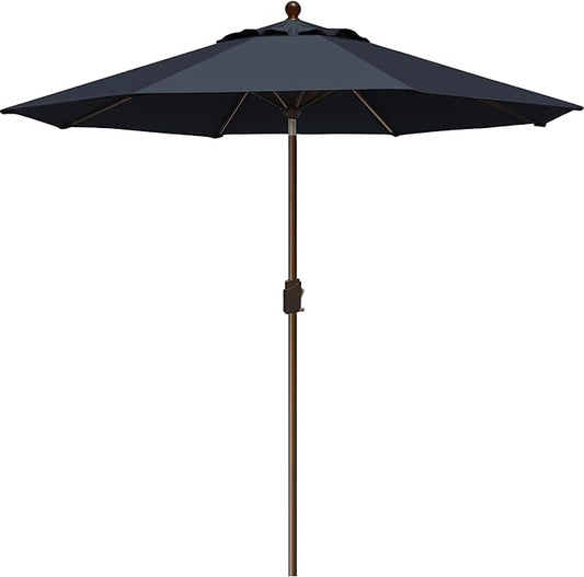 EliteShade USA 10-Year-Non-Fading 9Ft Market Umbrella Patio Umbrella Outdoor Table Umbrella with Ventilation, Black