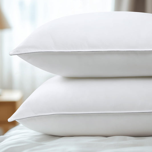 viewstar Bed Pillows Queen/Standard Size Set of 2, Hotel Collection, Down Alternative Pillow for Back, Stomach or Side Sleepers, White-Firm