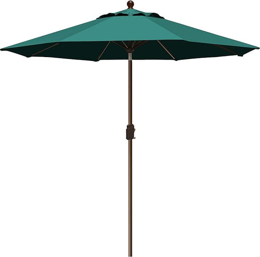EliteShade USA 10-Year-Non-Fading 9Ft Market Umbrella Patio Umbrella Outdoor Table Umbrella with Ventilation, Forest Green