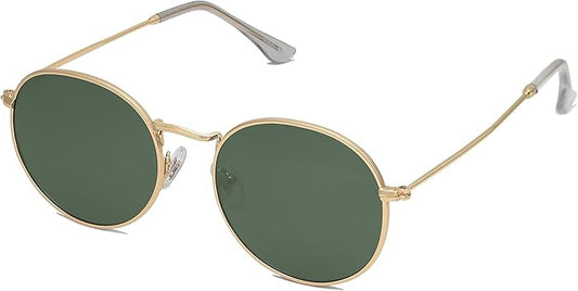 SOJOS Small Round Polarized Sunglasses for Women Men Classic Vintage Retro Shades UV400 SJ1014