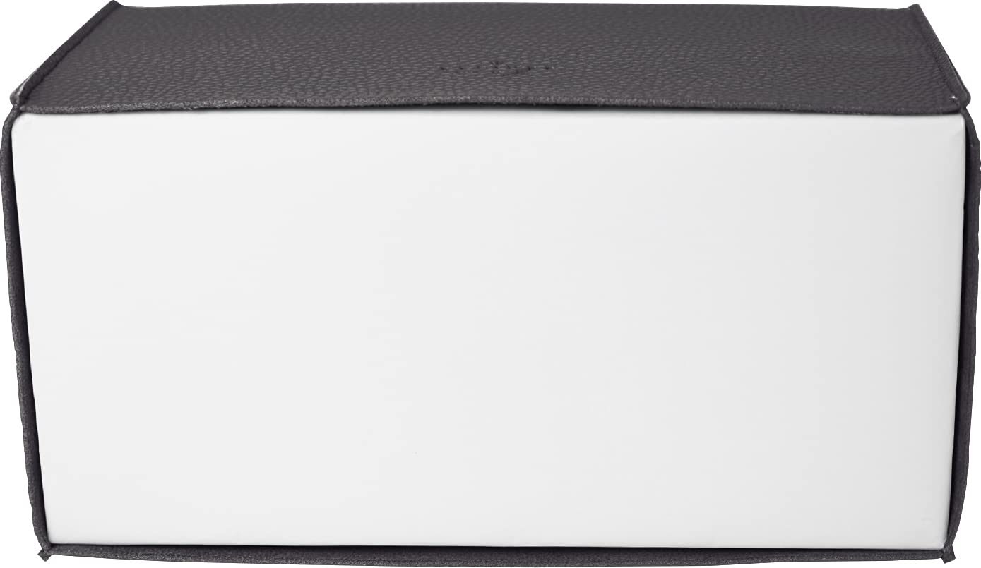 Carrotez Tissue Box Cover, [Refined] Modern PU Leather Rectangular Tissue Box Holder - Decorative Holder/Organizer for Bathroom Vanity Countertop, Night Stands, Office Desk 9.5"X5"X5" - Charcoal
