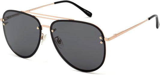 Trendy Oversized Aviator Sunglasses for Women 2025, Cute Retro Aviator Sun Glasses UV Protection Big Shades VF2203