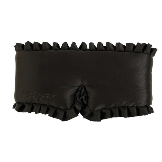 DROWSY Silk Sleep Mask - Face-Hugging, Padded Cocoon for Luxury Rest in Total Darkness - 100% Pure Mulberry Silk (Sleep & The City)