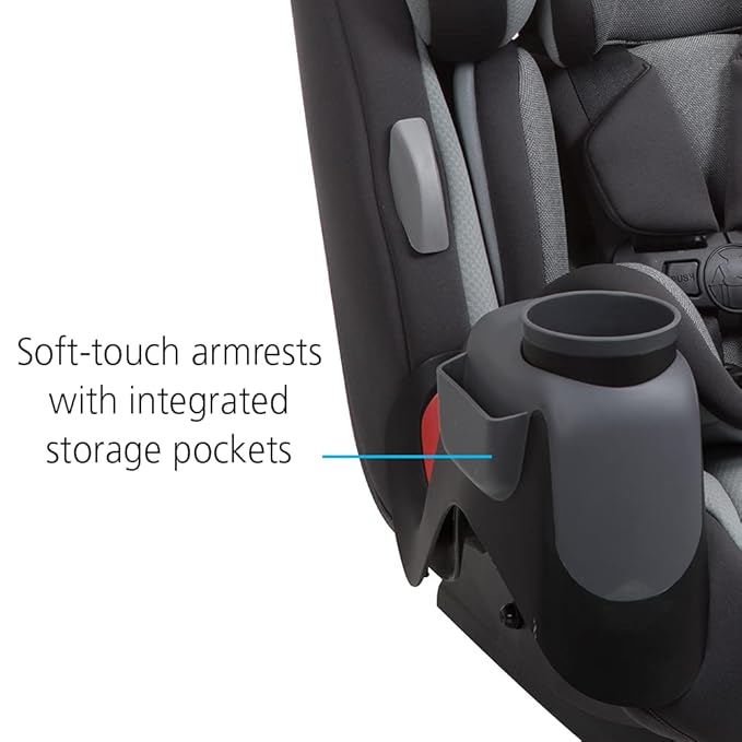 Safety 1st Grow and Go Comfort Cool All-in-One Convertible Car Seat, Rear-Facing 5-50 lbs, Forward-Facing 22-65 lbs, and Belt-Positioning Booster 40-100 lbs, Pebble Path