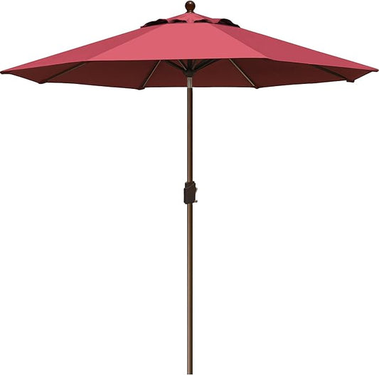 EliteShade USA 10-Year-Non-Fading 9Ft Market Umbrella Patio Umbrella Outdoor Table Umbrella with Ventilation, Burgundy