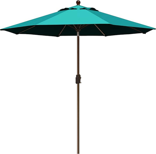 EliteShade USA 10-Year-Non-Fading 9Ft Market Umbrella Patio Umbrella Outdoor Table Umbrella with Ventilation, Teal