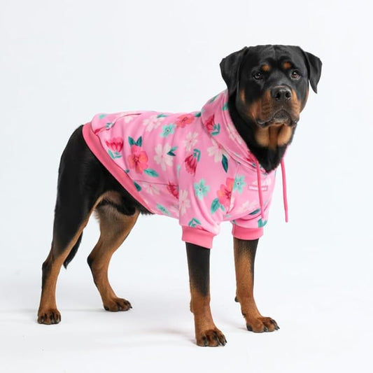 Spark Paws Dog Hoodie – Premium Dog Sweater for Small, Medium, and Large Dogs | Warm Outfits for French Bulldogs, Pitbull, Puppy, Winter Jacket Alternative - Blossom - 5XL