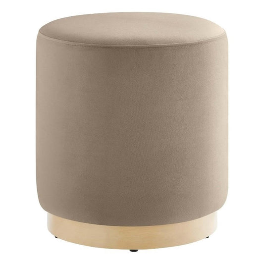 Modway 16" Round Performance Velvet Upholstered Upholstered Ottoman