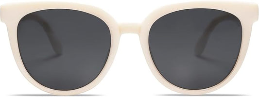 SOJOS Trendy Cat Eye Round Polarized Sunglasses for Women Fashion UV Protection Sunnies Sunglasses SJ2175