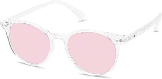 SOJOS Small Round Classic Polarized Sunglasses for Women Men Vintage Style UV400 Lens MAY SJ2113