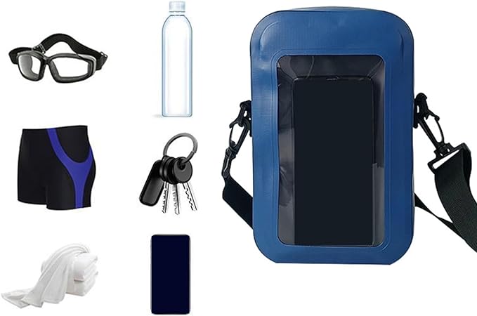HUJIUTUO Waterproof Phone Pouches for Outdoor Activities Touch Screens Phones Dry Bag with Adjustable Strap for Most Smartphones