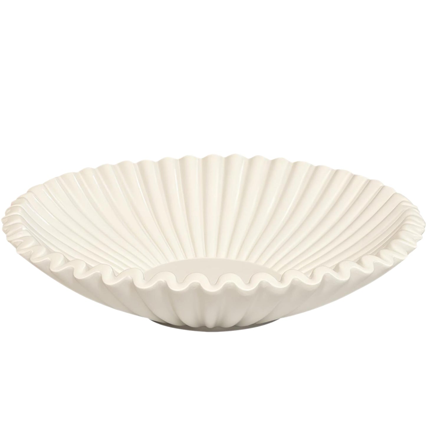 OGANGART Beige Small Decorative Bowl for Home - Stylish Purse/Key Bowls for Entryway Table - Coffee Table Bowl - Artificial Resin Centerpiece Bowls