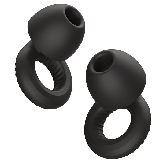 IFNTRT Black 28dB Sleep Ear Plugs for Side Sleepers – Soft Silicone Reusable Washable Earplugs – Noise Reduction for Snoring, Travel & Focus – 4 Sizes