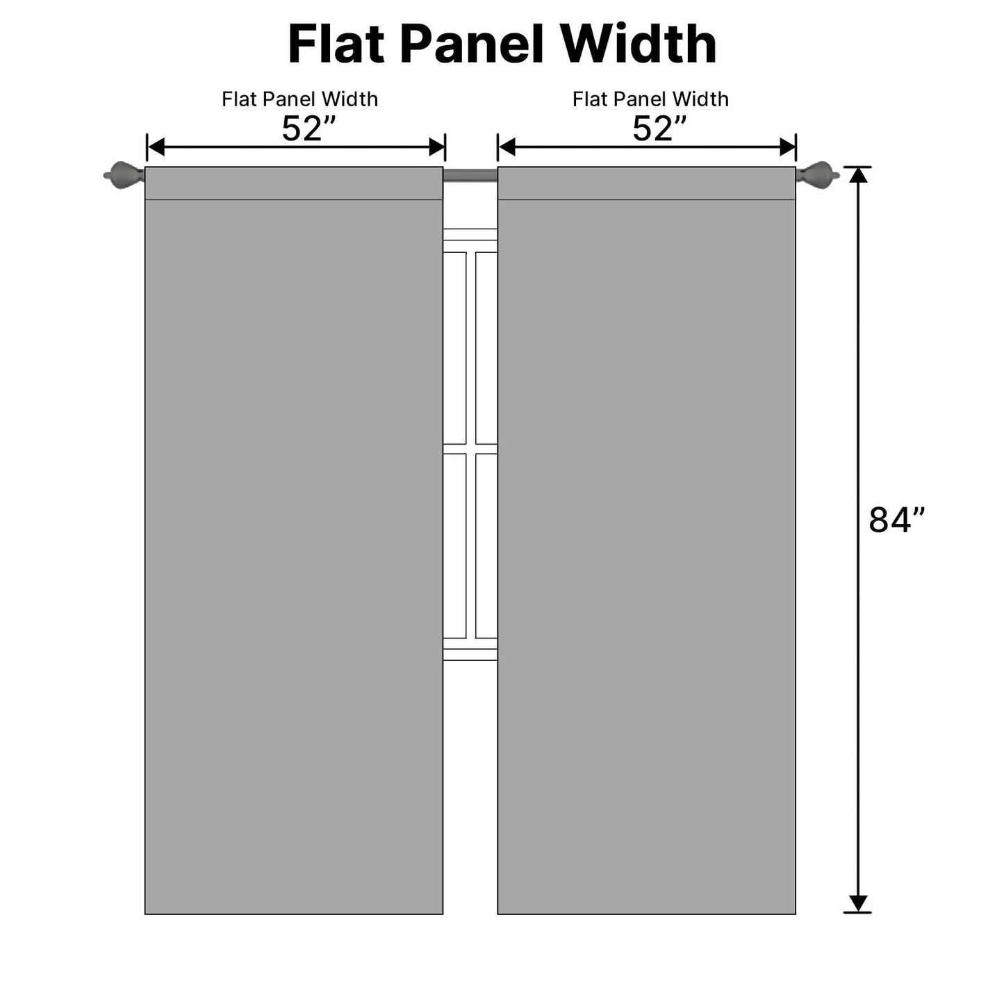 H.VERSAILTEX 100% Blackout Curtains Back Tab Full Light Blocking Curtain Draperies with Gray Coating Thermal Insulated Window Treatment Set of 2 Panels, 52" W x 84" L, Dove
