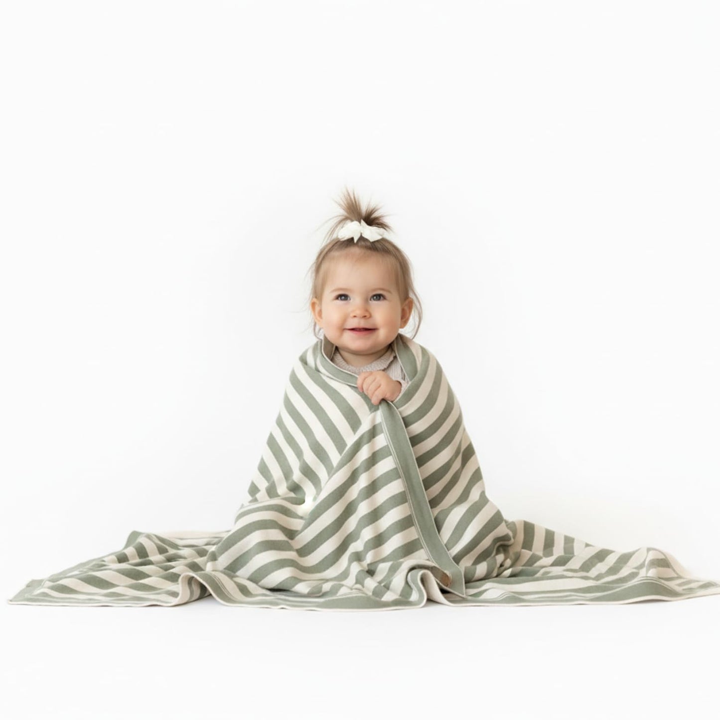 Little Dedi Amelia Organic Cotton Baby Blanket 30x40 in, Earth Ivory – GOTS Certified, Soft Knit for Crib & Stroller, Breathable Swaddle for Newborns, Machine Washable