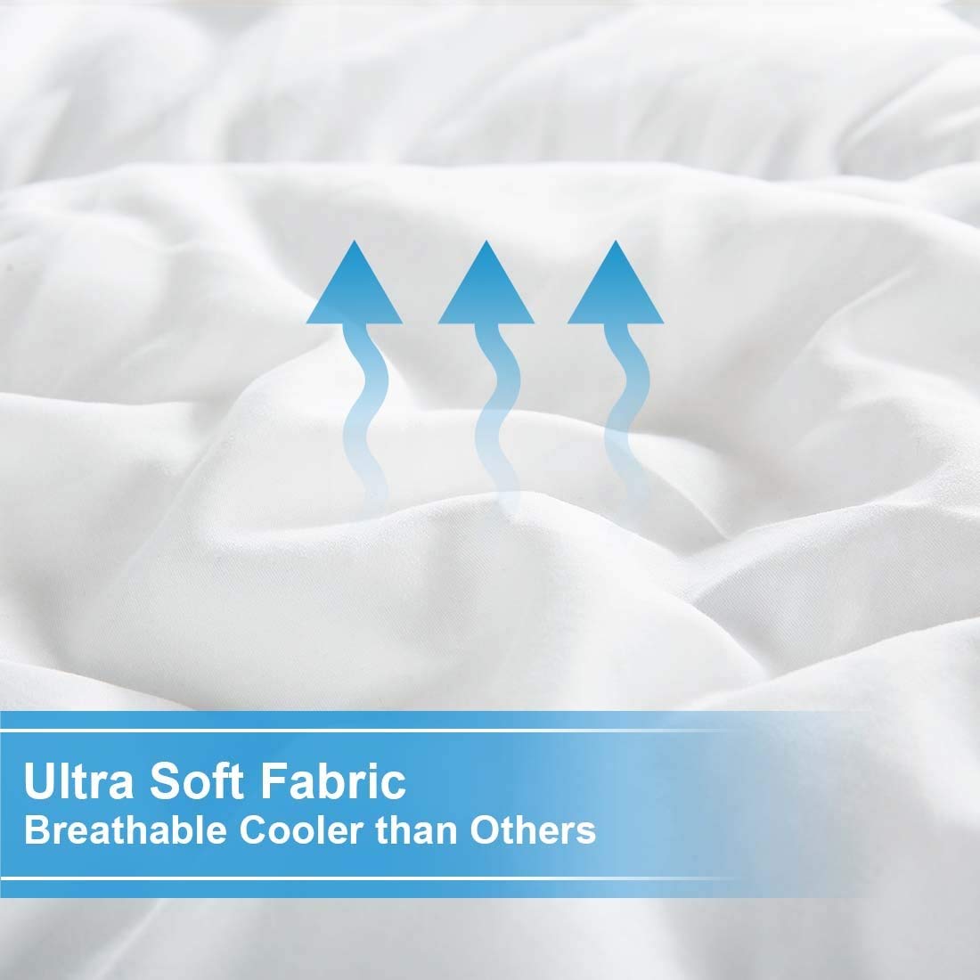 TEKAMON All Season Queen Comforter Fluffy Quilted Lightweight Reversible Down Alternative Duvet Insert with 8 Corner Tabs,Soft & Breathable Summer Winter Warm,Machine Washable White 88 x 88 inches