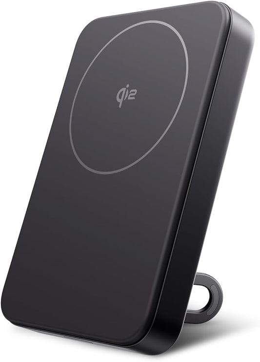 EF ECOFLOW Rapid Mag Power Bank 10,000mAh, Qi2 Certified 15W Wireless Charging, 0.6'' Ultra-Slim Magnetic Portable Charger, Fast Charging Magsafe-Compatible Battery for iPhone 17/16/15, Galaxy, Black