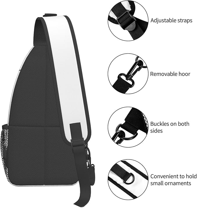 QFXUYNG Baseball Ball Adult Sling Bag Unisex Chest Bags Crossbody Backpack Casual Daypacks Shoulder Bag for Women Men Cycling Hiking Travel