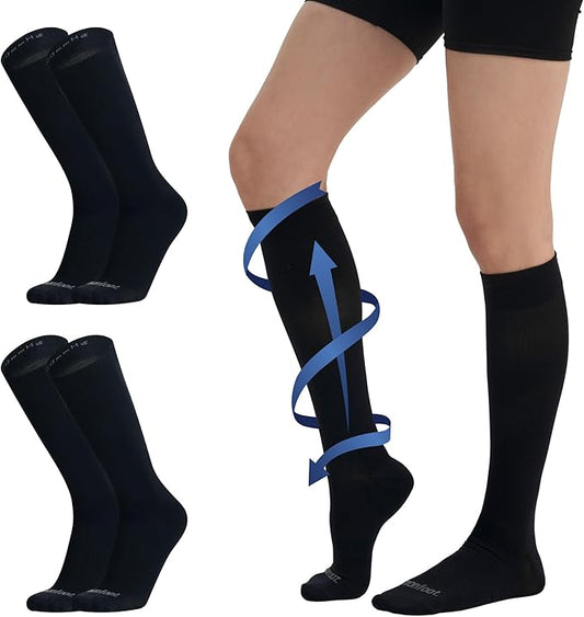 MONFOOT Compression Socks for Men & Women, 15-20 mmHg (3 Pairs) - Best Circulation socks for Nurses, Athletic, Travel