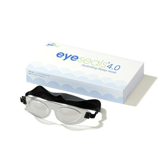 Eyeseals Hydrating Sleep Mask - Clear - Eye Masks for Sleep to Block Dry Air - Retains Moisture to Soothe Dry, Irritated Eyes and Provides Eye Care Overnight - CPAP Compatible, Latex-Free