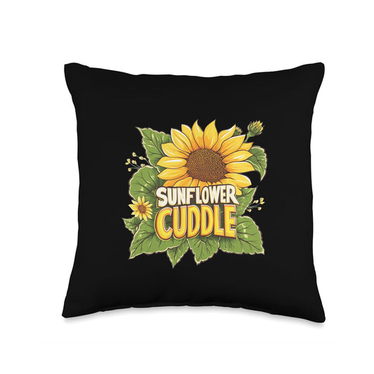 Amazing Sunflower Costume for Cuddle Saying Lovers Throw Pillow