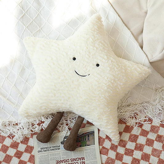 NatureMan Sun Plush Pillow |Home Decor Soft Cushion |15inch Creative Sun and Star Moon Shape Plush Toys|for Children's Room Decoration or Birthday Gifts for Children and Girls (Star)