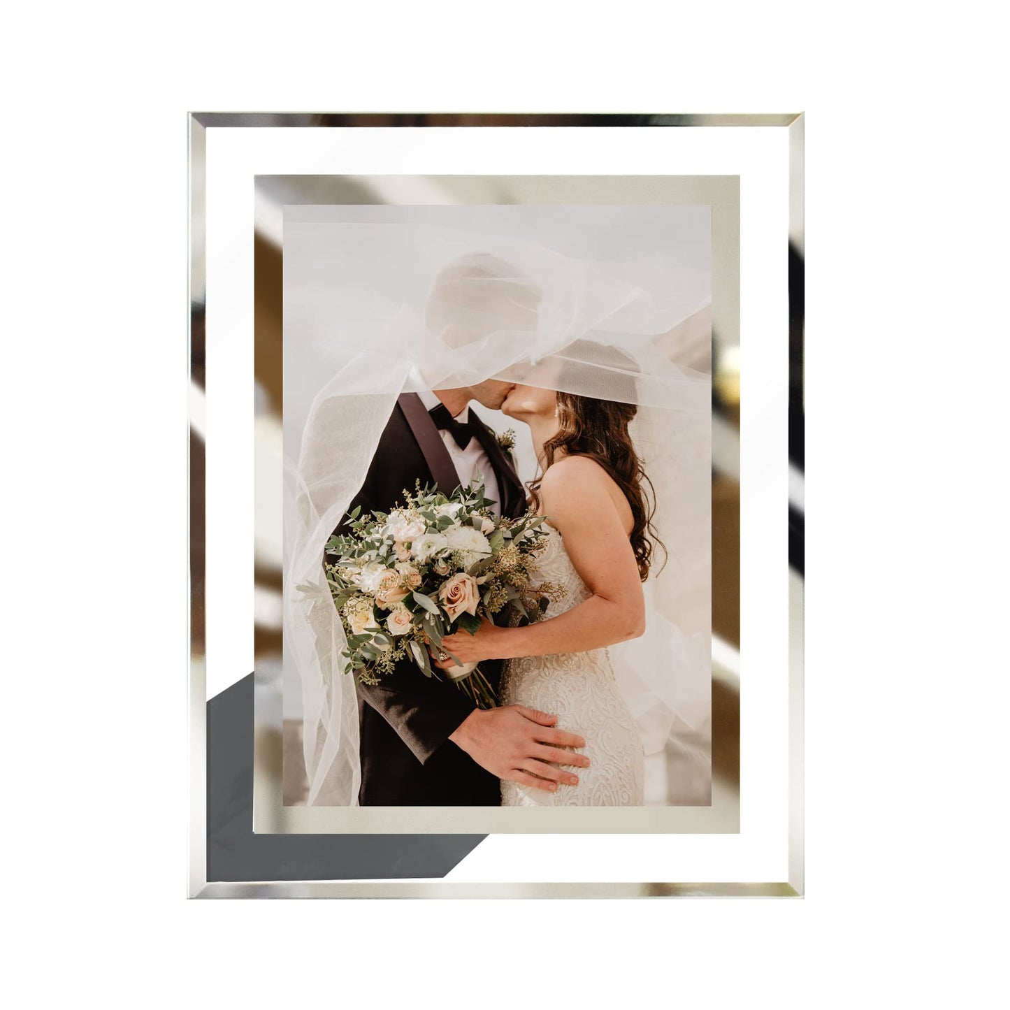 LUCKYLIFE 8x10 Picture Frame Glass for Tabletop Display Vertical or Horizontal, Photo Frames, 1 Pack