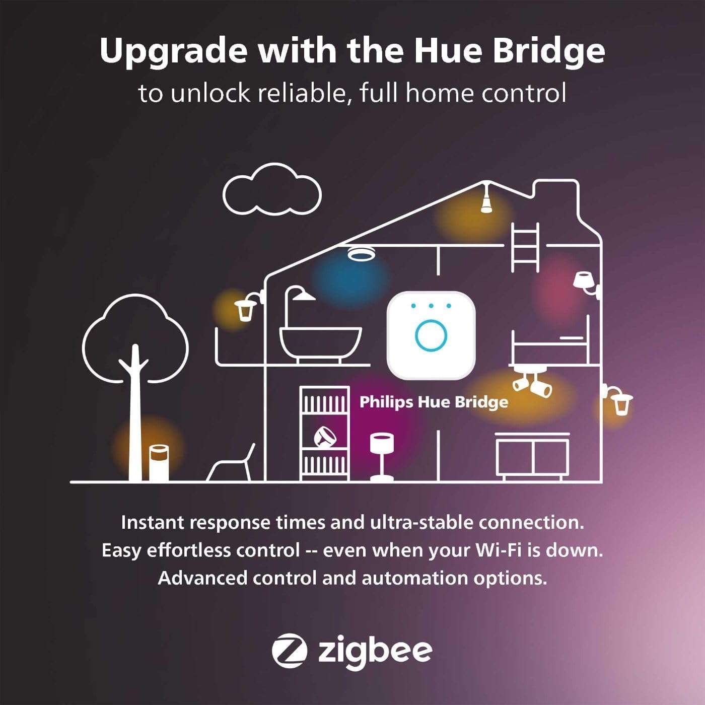 Philips Hue RGB Gradient Signe LED Smart Floor Lamp - Pack of 1 - Indoor - Flowing Multicolor Effect - Control with Voice or App - Compatible with Alexa, Apple HomeKit and Google Assistant - Black