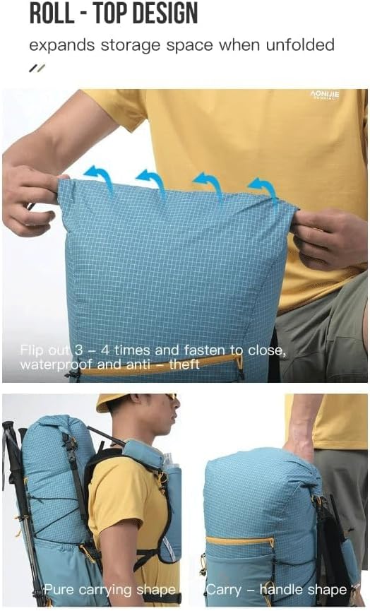 AONIJIE 30L Large Multipurpose Backpack for Travel, Hiking, Commuting, Sports & Work - Durable, Lightweight Daypack (White)