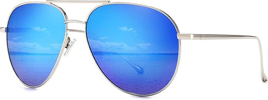 SUNGAIT Women's Lightweight Oversized Aviator Sunglasses - Classic Style Polarized Lens