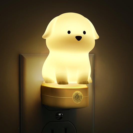 L LOHAS LED 1 Pack Cute Night Light and 1 Pack Dog Night Light