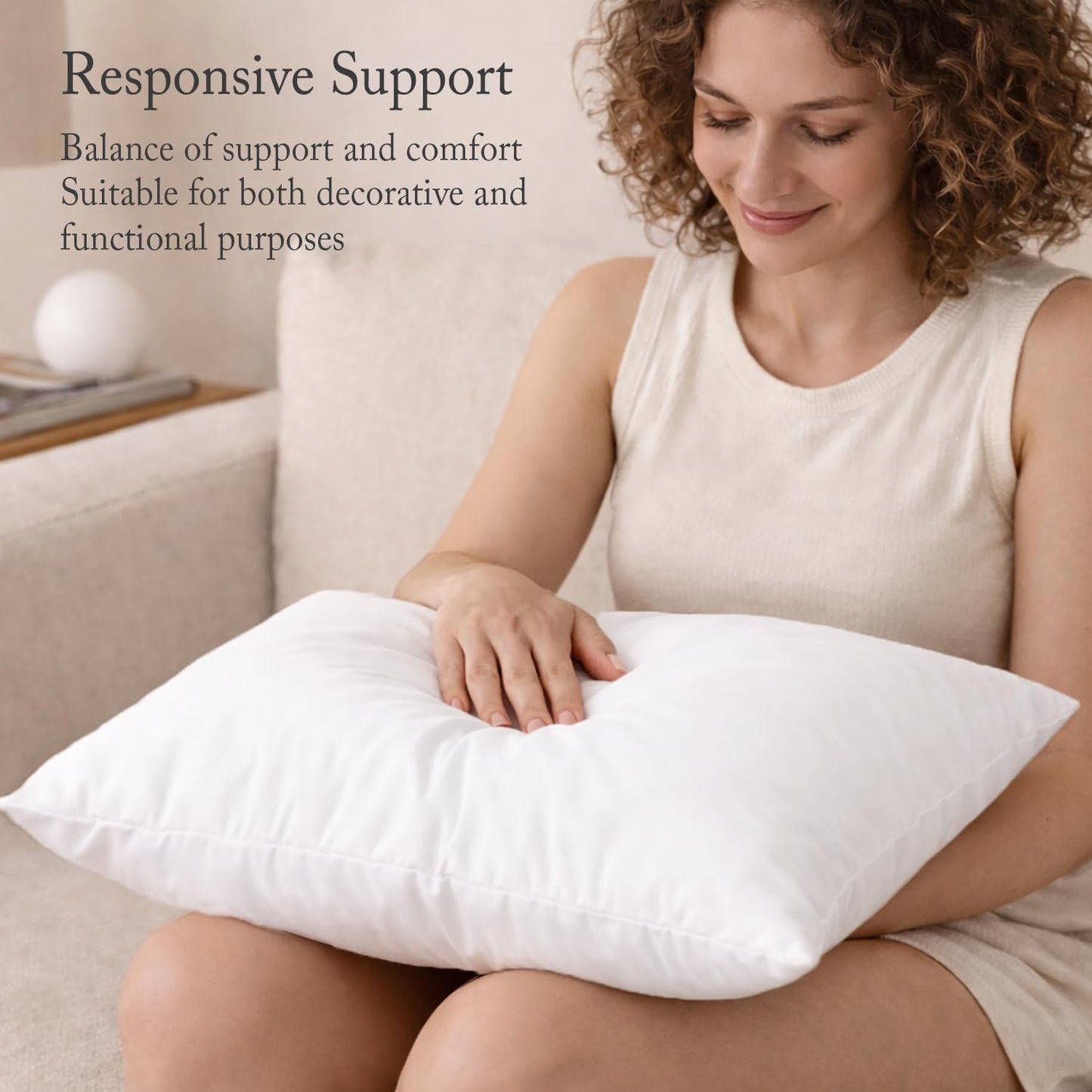 puredown® Euro Pillow Inserts 26 x 26 (Pack of 2, White), Down Feather Pillow Stuffer, Premium White Pillows for Bed, Couch, and Cushion